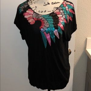 Sequin off the shoulder Shirt